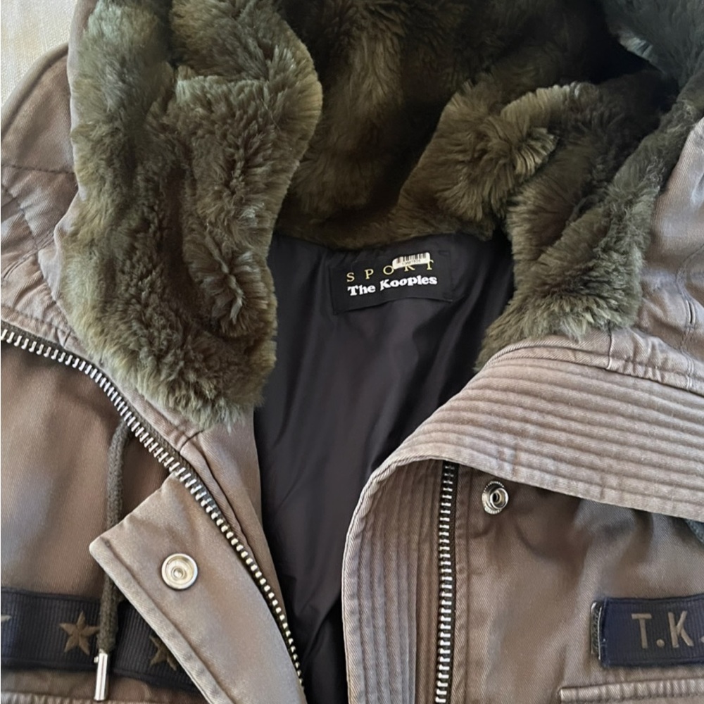 The Kooples army green utility bomber jacket - Picture 2 of 4